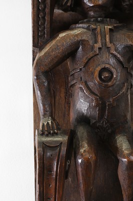 Lot 73 - A carved oak corbel