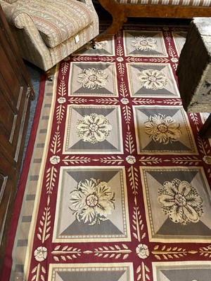 Lot 116 - A needlepoint wool carpet of Robert Adam design