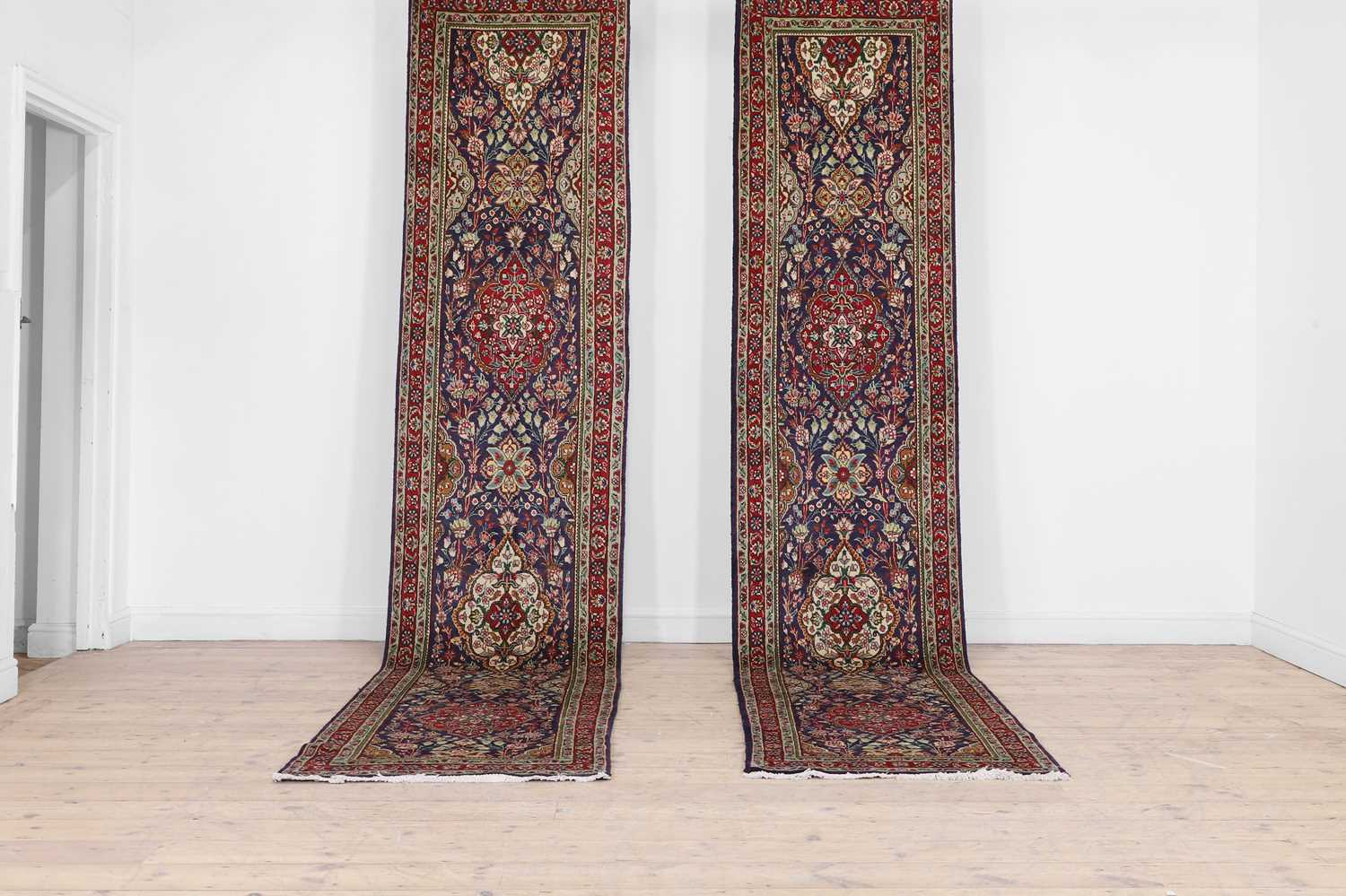 Lot 148 - A near pair of Tabriz wool runners