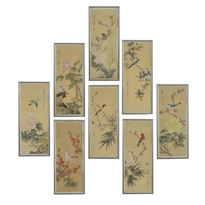 Lot 249 - A collection of eight Chinese gouache paintings