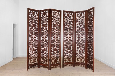 Lot 504 - Two hardwood room screens