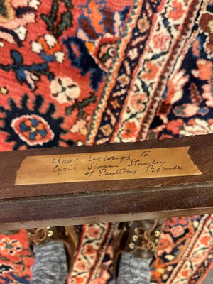 Lot 66 - A set of four George III-style mahogany 'cockpen' elbow chairs