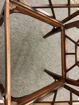 Lot 66 - A set of four George III-style mahogany 'cockpen' elbow chairs