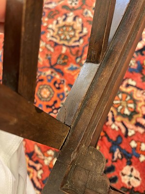 Lot 66 - A set of four George III-style mahogany 'cockpen' elbow chairs