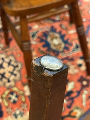 Lot 66 - A set of four George III-style mahogany 'cockpen' elbow chairs