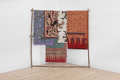Lot 322 - A group of batik resist-dyed cloths