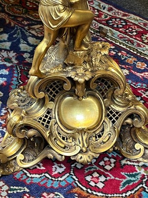 Lot 57 - A Victorian ormolu candlestick table lamp by Elkington & Co.