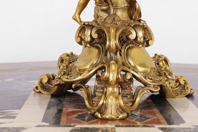 Lot 57 - A Victorian ormolu candlestick table lamp by Elkington & Co.