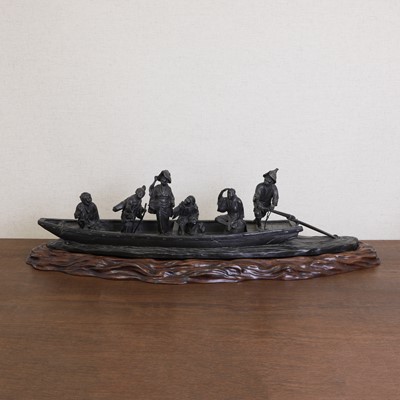 Lot 213 - A Japanese bronze okimono