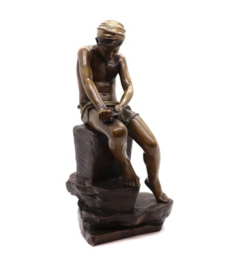 Lot 70A - A Goldschieder painted terracotta figure