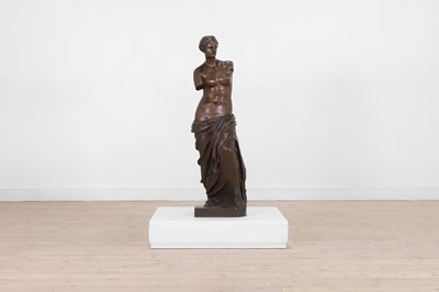 Lot 158 - A patinated bronze figure after the antique