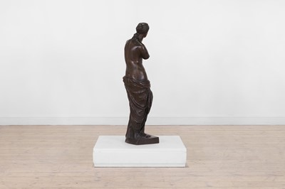 Lot 158 - A patinated bronze figure after the antique