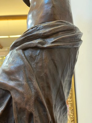 Lot 158 - A patinated bronze figure after the antique