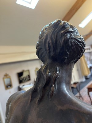 Lot 158 - A patinated bronze figure after the antique