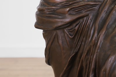 Lot 158 - A patinated bronze figure after the antique