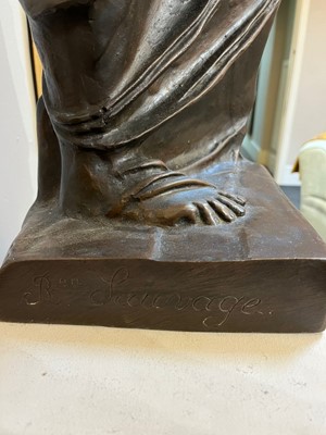 Lot 158 - A patinated bronze figure after the antique