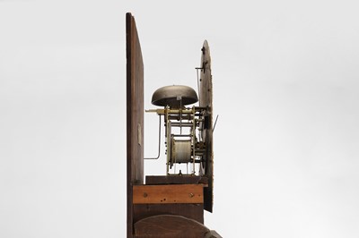 Lot 117 - A George III-style yellow, scarlet an gilt-japanned longcase clock