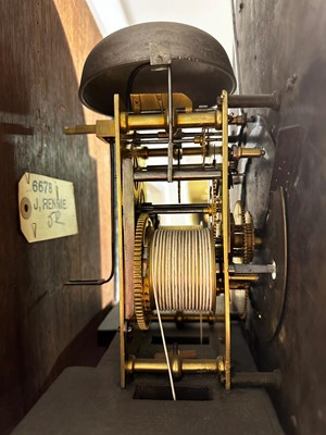 Lot 117 - A George III-style yellow, scarlet an gilt-japanned longcase clock