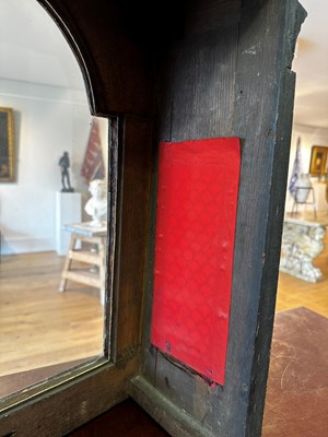Lot 117 - A George III-style yellow, scarlet an gilt-japanned longcase clock