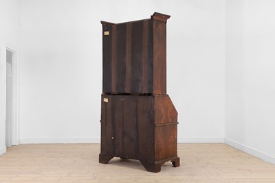 Lot 108 - A George II walnut bureau bookcase