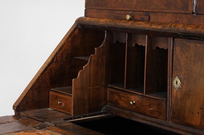 Lot 108 - A George II walnut bureau bookcase