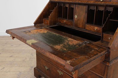 Lot 108 - A George II walnut bureau bookcase