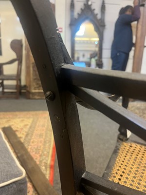 Lot 55 - A set of four Regency-style elbow chairs