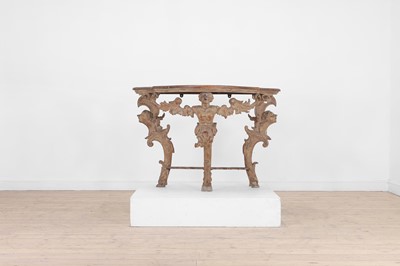 Lot 261 - A carved pine console table