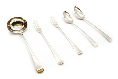 Lot 23 - A group of silver serving flatware