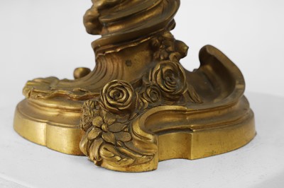 Lot 38 - A pair of Louis XV-style ormolu candelabra