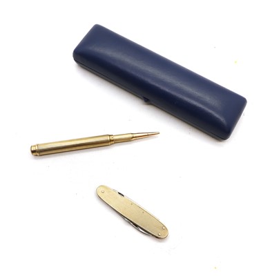 Lot 16A - A 9ct gold propelling pencil