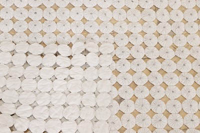 Lot 179 - A cotton needlework bedcover