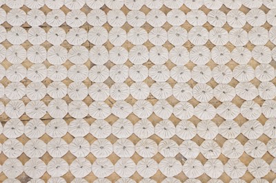 Lot 179 - A cotton needlework bedcover