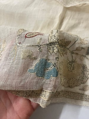 Lot 176 - A group of embroidered towels and fragments