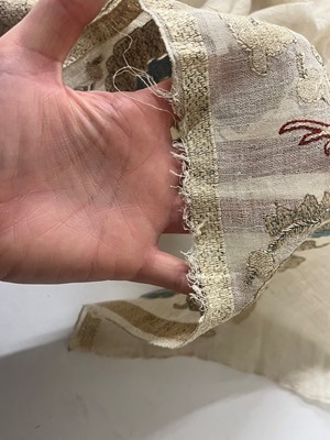 Lot 176 - A group of embroidered towels and fragments