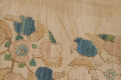 Lot 176 - A group of embroidered towels and fragments