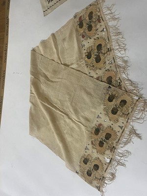 Lot 176 - A group of embroidered towels and fragments