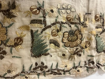Lot 176 - A group of embroidered towels and fragments