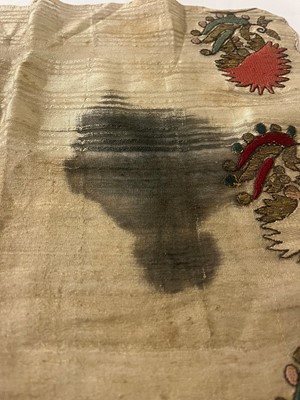 Lot 176 - A group of embroidered towels and fragments