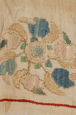 Lot 176 - A group of embroidered towels and fragments