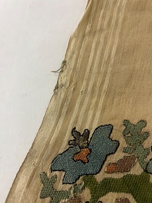 Lot 176 - A group of embroidered towels and fragments