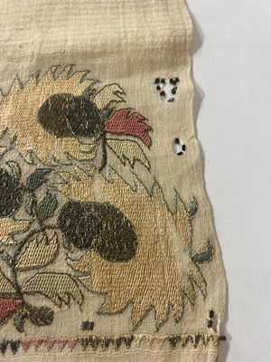 Lot 176 - A group of embroidered towels and fragments