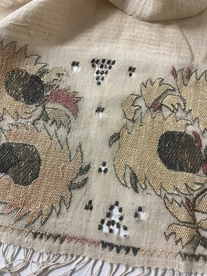Lot 176 - A group of embroidered towels and fragments