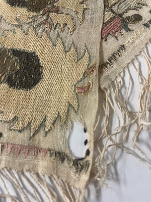 Lot 176 - A group of embroidered towels and fragments