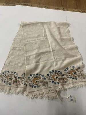 Lot 176 - A group of embroidered towels and fragments