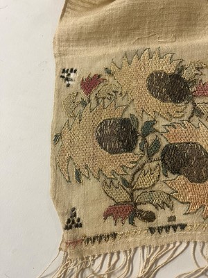 Lot 176 - A group of embroidered towels and fragments