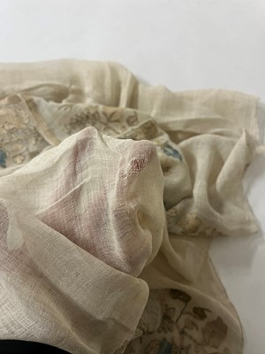 Lot 176 - A group of embroidered towels and fragments