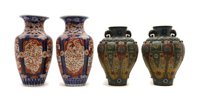 Lot 75 - A pair of Chinese cloisonné vases