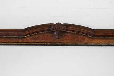Lot 130 - An Aesthetic Period walnut, ebonised and parcel-gilt overmantel mirror