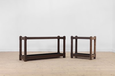 Lot 359 - Two oak stick stands